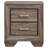 Tomasina Washed Taupe 2-Drawer Rectangular Nightstand