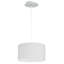 Abat-jour tambour en lin blanc avec diffuseur l 16 po avec cordon noir-140943305-140943311-155984702