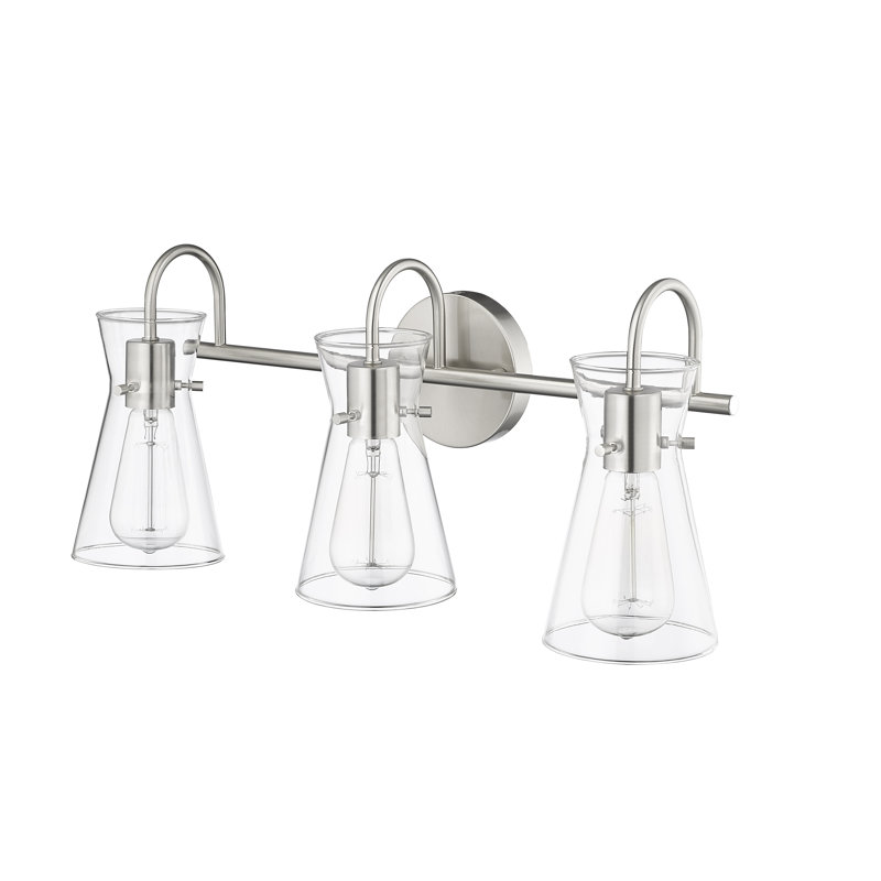 Stalcup 3 - Light Dimmable Bathroom Vanity Light, Brushed Nickel