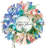 Welcome to Our Happy Place - couronne décorative en maille 18 po