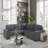 Melody Grey Sectional With Pullout