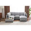 Canapé modulaire 90 po avec structure mobile et solide, gris - prise de charge élégante et durable, addition-560656716