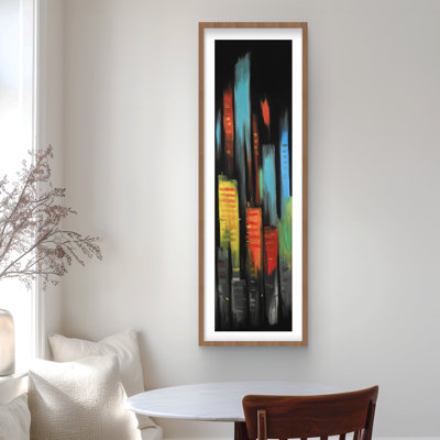 «Abstract Tall Buildings - Contemporary», reproduction encadrée