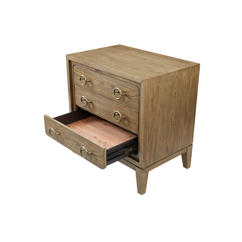 3 Drawer Nightstand with USB