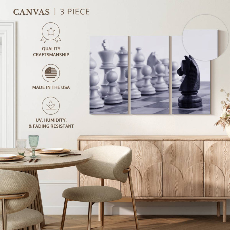 Senne Chess Game Knight, 32" H x 50" W
