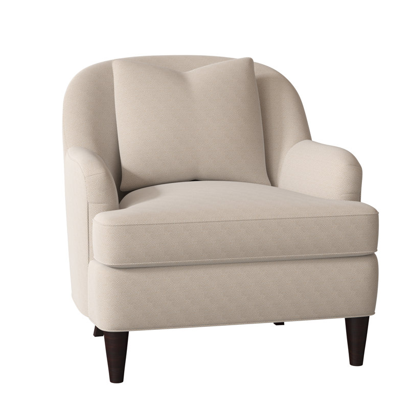 Fauteuil Rockford, Beige Alexis, Noyer noir