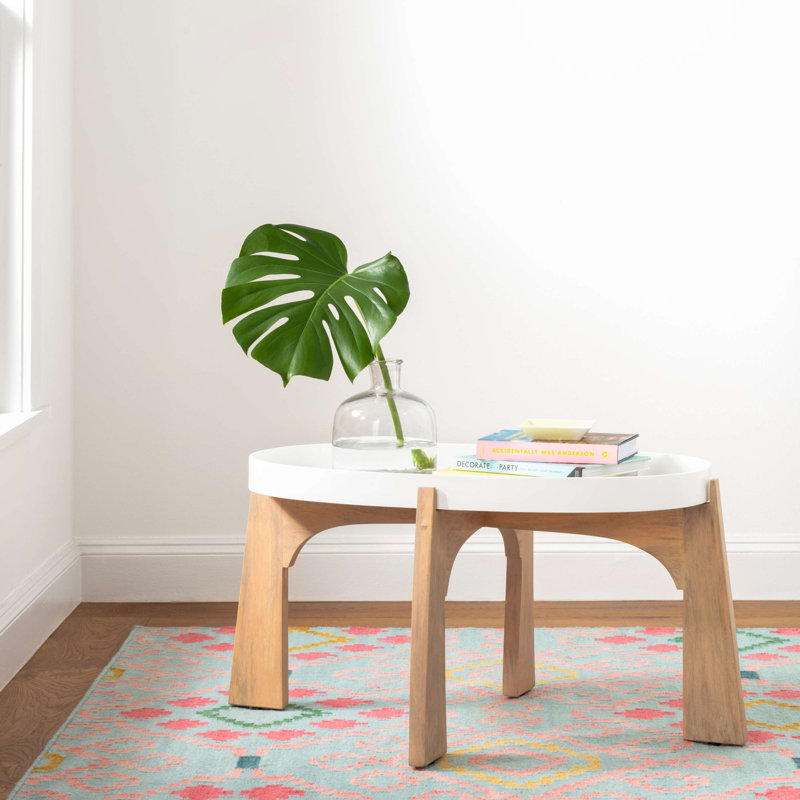 Tapis en laine tissé à la main Jelly Roll, Rectangle 8 pi 6 po x 11 pi 6 po