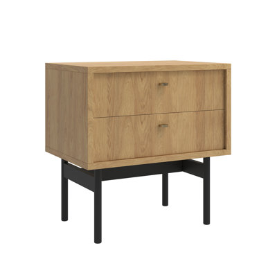 Alyssya 55cm W Steel Bedside Table