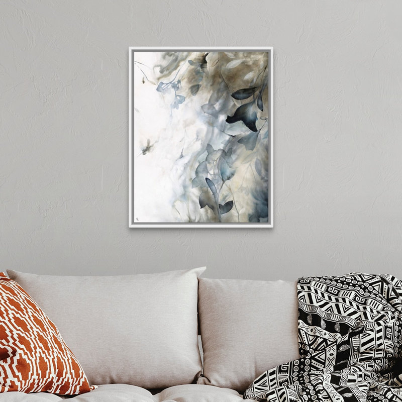 Ardours I - reproduction sur toile, Cadre flottant blanc, H 32 po x l 26 po x P 1,75 po