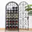 35 Wrought Iron Wine Rack Cabinet - Black. Lockable Feature. Stylish. 17.6"w X 14"d 38.5"h. 65 Lbs Capacity. For Kitchen Black With Lock For 35 Bottles. Construction. Fascinating Style. 17.6" W 14"