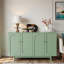 Crédence de bureau avec armoire de rangement fonctionnelle à 4 portes-1922057934