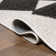Utgard Classic Geometric Diamond Pattern White/Charcoal Rug