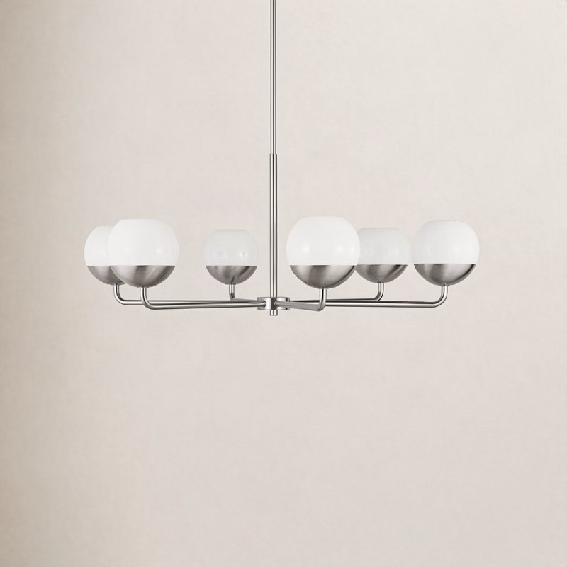 Avoca 6-Light Chandelier, Brushed Nickel