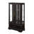 Glass Cabinet Lighted Glass Cabinet Curio Display Cabinet with Adjustable Glass Shelves 2 Doors and 1 drawer Cabinet Bulb Included-1010882878