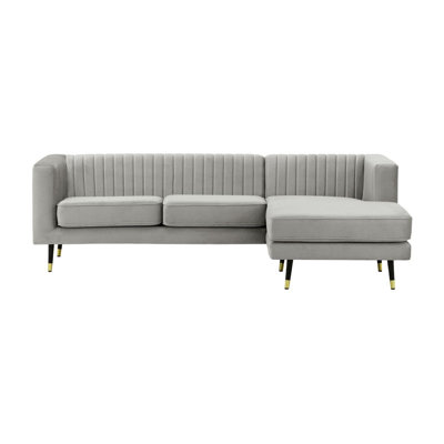 Monaville 4 Seater Velvet Sofa & Chaise