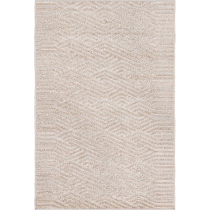Outdoor Claudia Area Rug Biscotti Color, Rectangle 4' x 6'