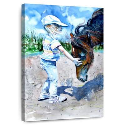 Leisha, une fille avec un cheval