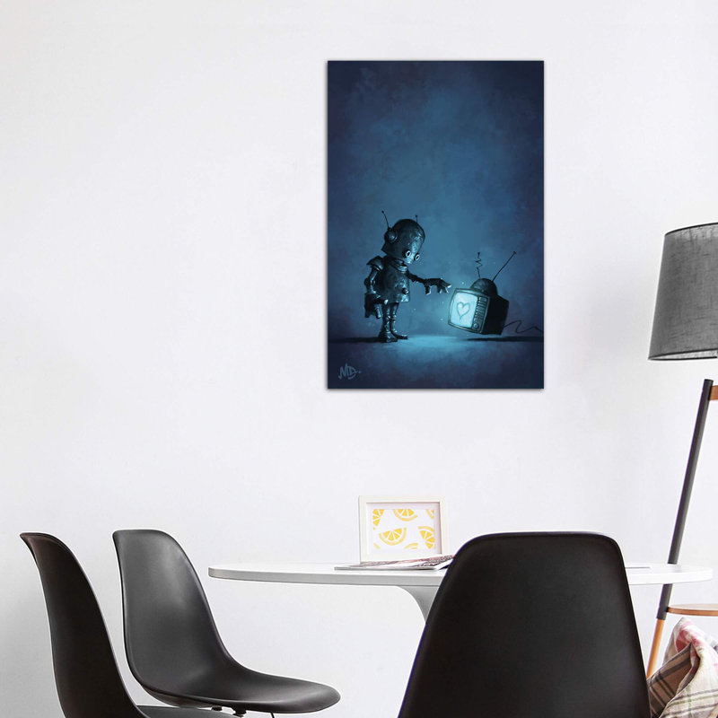 «Contact» par Matt Dixon - impression d'art graphique, H 48 po x l 32 po x P 1,5 po, Toile tendue