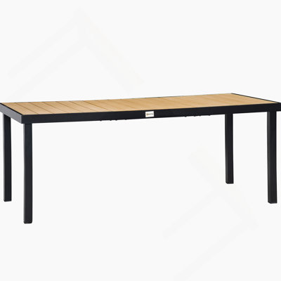 Outsunny 75" X 35" Outdoor Dining Table For 8 People, Rectangular Aluminum Frame Garden Table