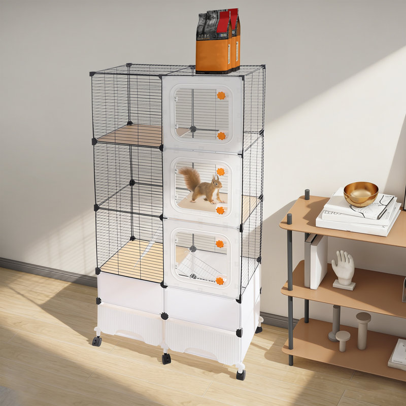 Cage à 4 niveaux pour grande capacité, Noir