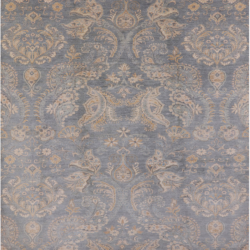 Tapis oriental gris / beige Pym, Carré 8 pi