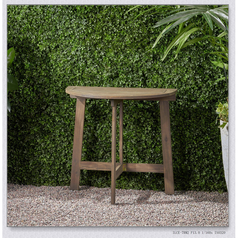 TABLE BISTRO WESTMONT DEMI-ROND, GRIS