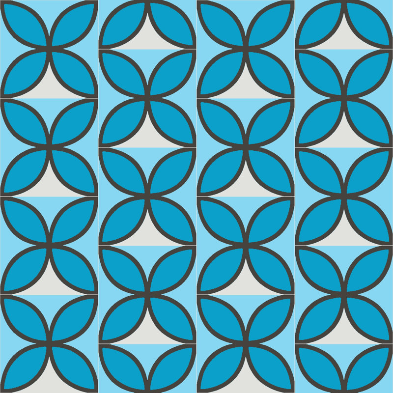 8 in. x 8 in. Limestone Tile, Blue