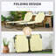 Chaise longue de piscine pliante 2 pièces Outsunny, chaises de bronzage d'extérieur à 5 niveaux-1542086349