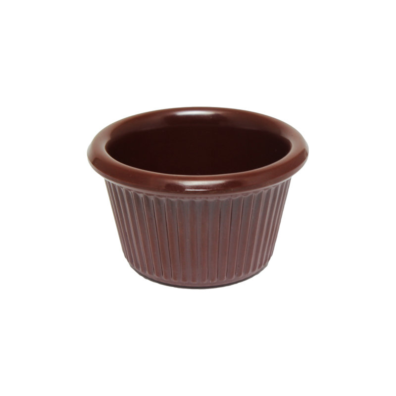 Ramequin à cannelures rondes thunder group inc., Brun, 2.5" W x 2.5" L
