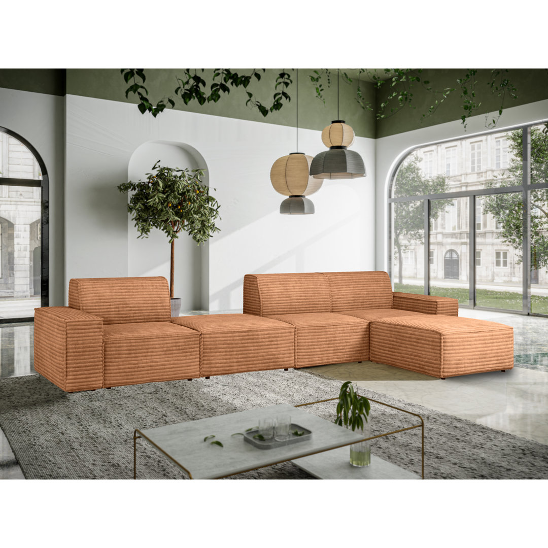 Modulares Ecksofa Matinoula aus Kord