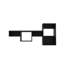 Étagère murale à 5 tablettes noires - idéale pour les espaces restreints dans le salon et le bureau-121303692