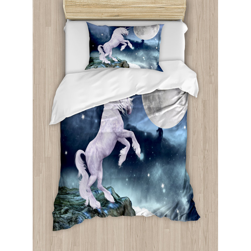 Unicorn Modern & Contemporary Polyester Duvet Cover, Twin
