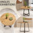 43.3" Round Dining Table For 4-6 People, MDF Wood Tabletop With Sturdy Metal Legs, Modern Kitchen Table With X-Shaped Base, Easy Assembly, Large Round Dinner Table For Dining Room, Living Room & Apart-2102085930