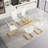 Gracieleigh Glass Top Pedestal Dining Set-407129206-403140054-403140055