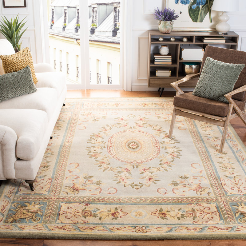 Molter Bergama Hand Tufted Wool Oriental Rug, Rectangle 9' x 12'