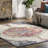 Balster Medallion Area Rug for Living Room Bedroom Dining Room Kitchen, Multicolor/Blue-1488602604