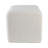 Decorative Ridged Square Ottoman For House Decor - Luxury Upholstered Pouf Footstool For Living Room Decor, Office Accent, Or Any Room - 16", White