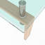 Table basse rectangulaire en verre transparent