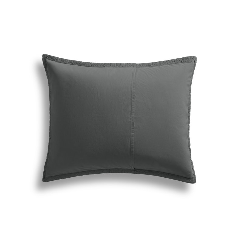Popple Duvet Set, Charcoal, Queen Duvet Cover + 2 Queen Shams