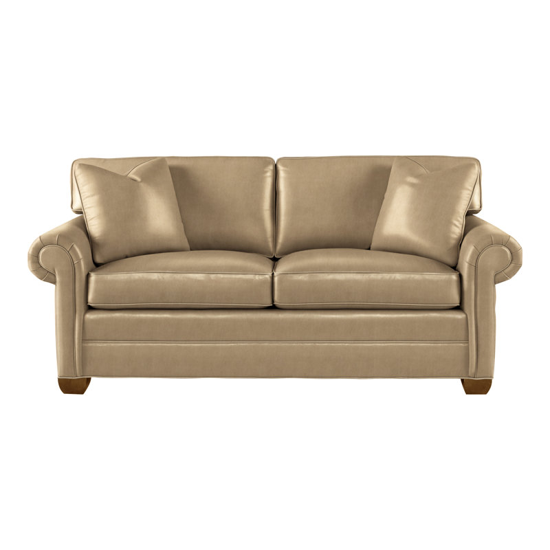 Main 77" Street Mid Sofa, Navajo, Ziggy Dune Genuine Leather