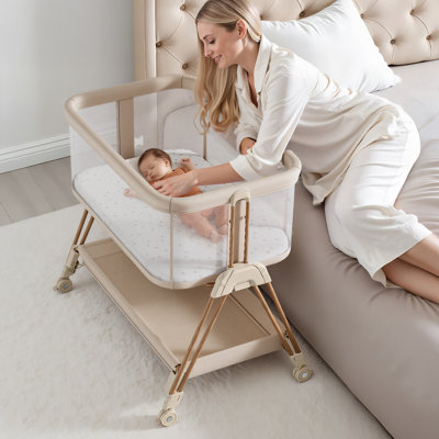 Hoai Bedside Crib with Mattress