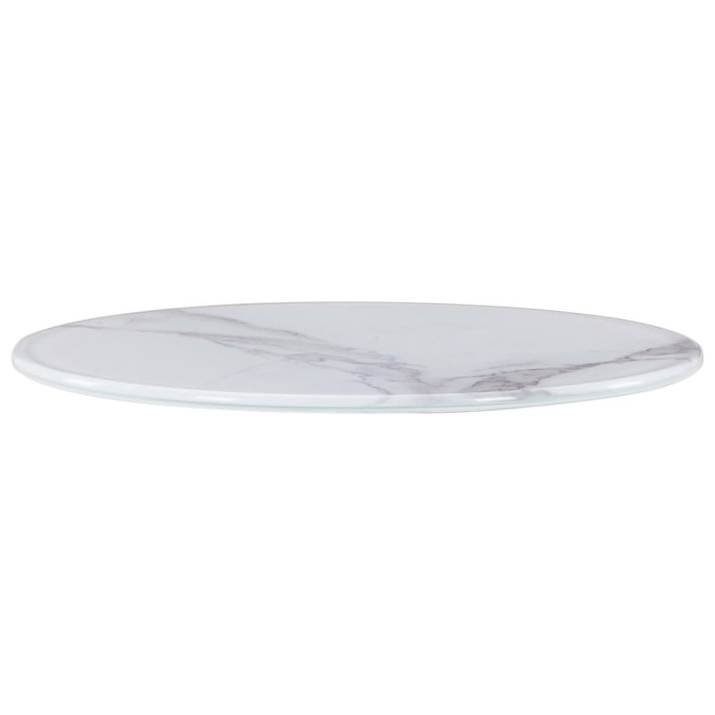Candida Glass Table Top, 0.8cm H x 40cm W x 40cm D, White