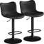 Barabo Swivel Upholstered Adjustable Height Counter Stool with Metal Frame-640281125