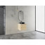 Meuble-lavabo mural 24 po avec lavabo d'art en céramique et 1 porte à fermeture en douceur, contreplaqué-129864917