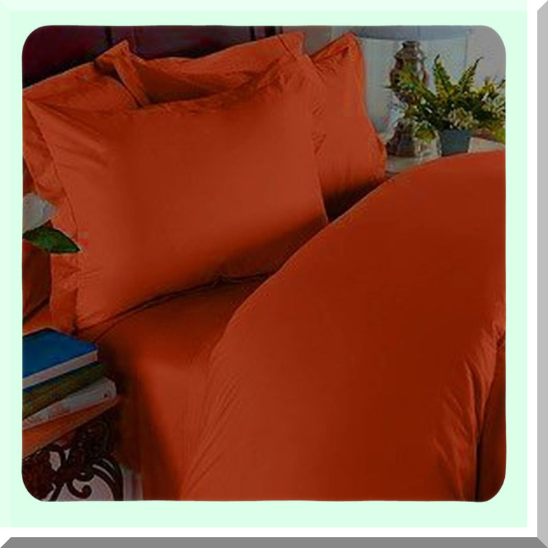 Luxury Silky Soft Coziest Sheet Set - 1500 Thread Count Queen Size - 4 Piece High Quality Bedding Set, Rust