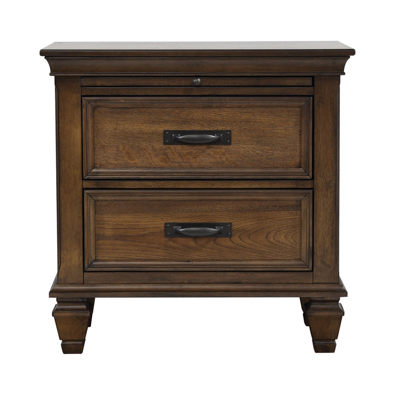 Ensemble de chambre à coucher 3 pièces avec commode en chêne bruni Spuyten, Double