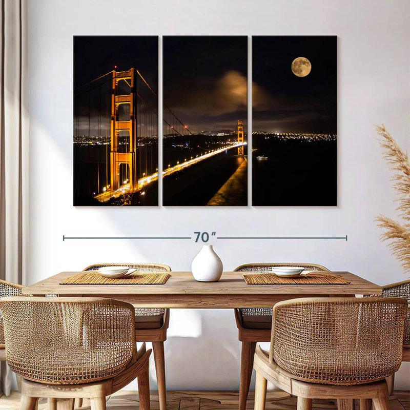 Lilie Golden Gate Bridge Night Glow, 42" H x 65" W