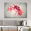Grande fleur, aquarelle, marguerite rouge, pétales de fleurs, éclaboussures, décor moderne, grande impression sur toile-101092922