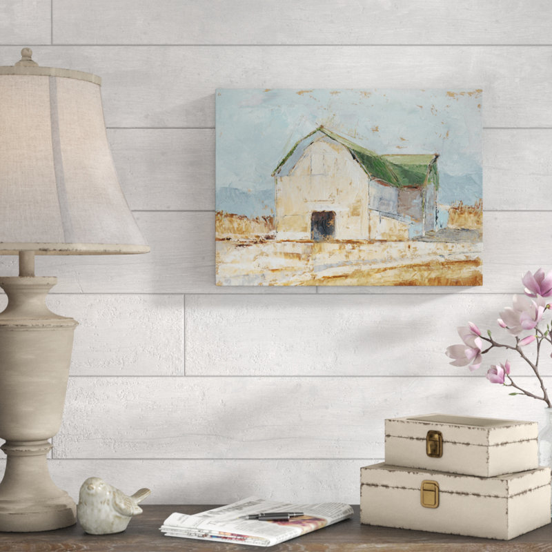 « blanchie grange iv », reproduction de peinture à l’acrylique sur toile tendue, H 14 po x l 19 po x P 2 po