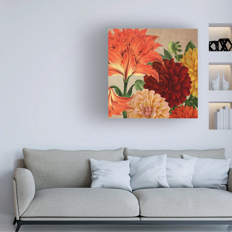 Art mural sur toile tendue - «Autumn Flare - Square» par Gail Fraser pour décoration de salon, de chambre à coucher ou de bureau - 35 x 35